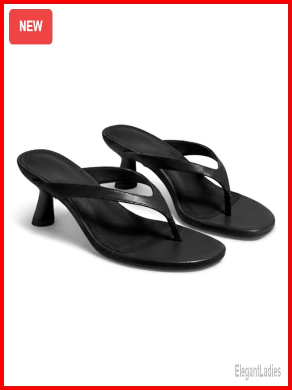 Kitten Low Heels Flip Flop Thong Sandals Slip On Summer Dress Shoes Faux Leather